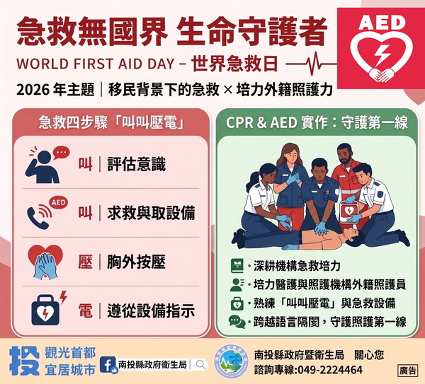 世界急救日×急救無國界南投縣衛生局培力外籍照護員守護第一線