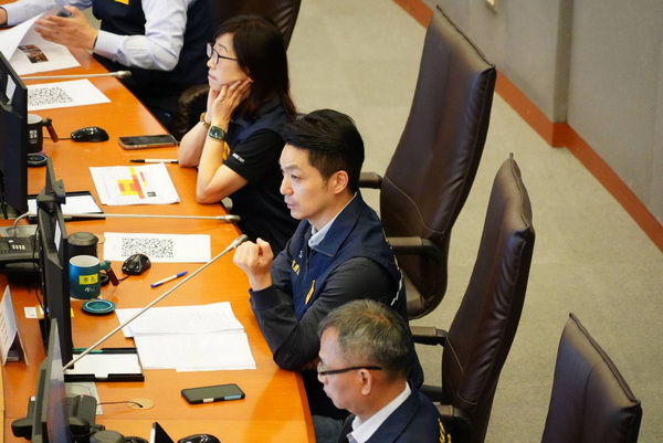 主持薔琵颱風工作會報 蔣萬安:全面提高警戒、快速通報即時應處 確保市民安全